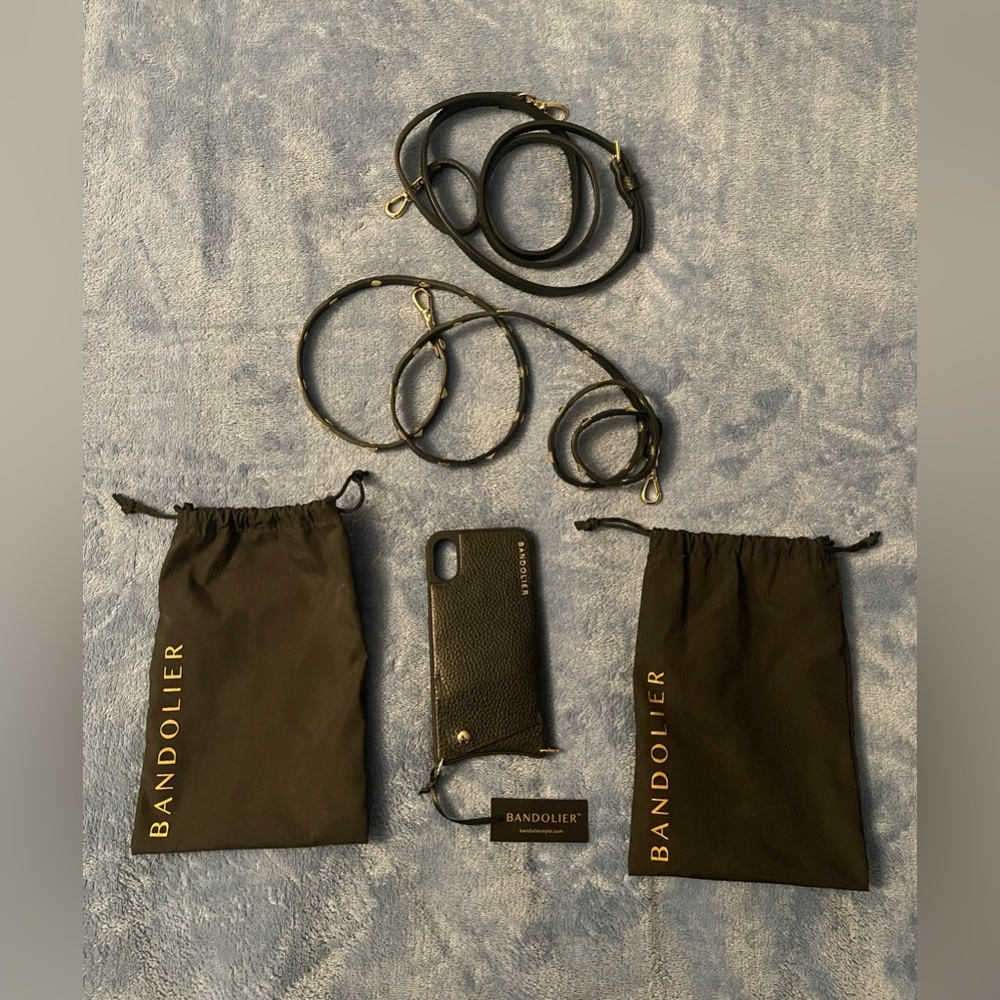 Bandolier Black Phone Case with Cross-Body Straps